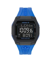 adidas Unisex Analog Blue Resin Watch, 48mm