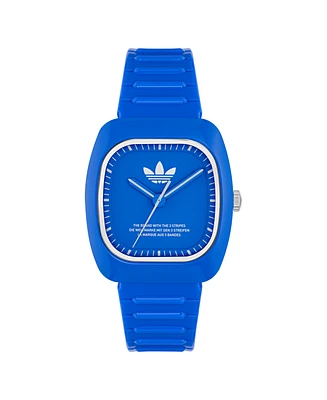 adidas Unisex Analog Blue Polyurethane Watch, 37mm