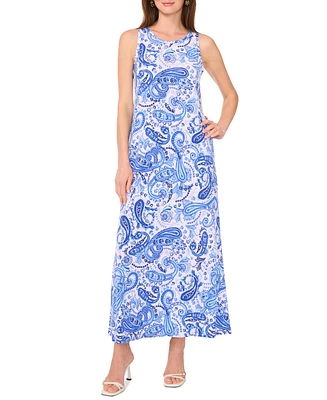 Vince Camuto Women's Bandana-Print Keyhole Maxi Dress