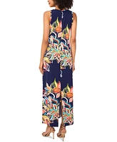 Vince Camuto Women's Printed Keyhole Sleeveless Maxi Dress