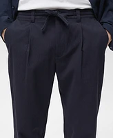 Mango Men's Seersucker Cotton Pants
