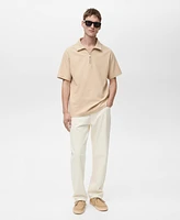 Mango Men's Structured Zip Collar Polo Shirt