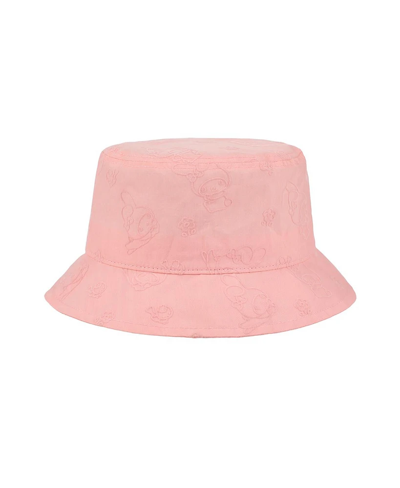 My Melody Men's Line Art Adult Pink Bucket Hat