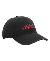Nightmare on Elm Street Men's A Logo Black Distressed Dad Hat