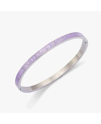 Grateful Heart Hinge Bangle Bracelet