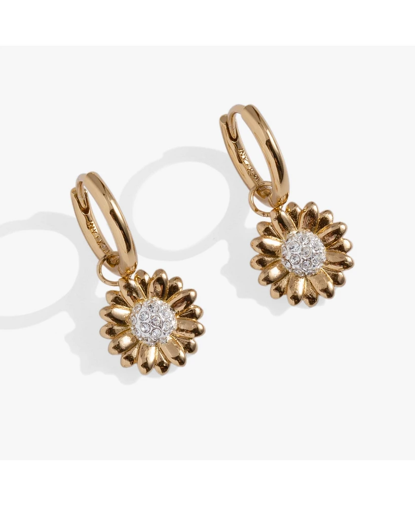 Sunflower Huggie Earrings