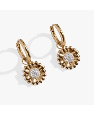 Sunflower Huggie Earrings