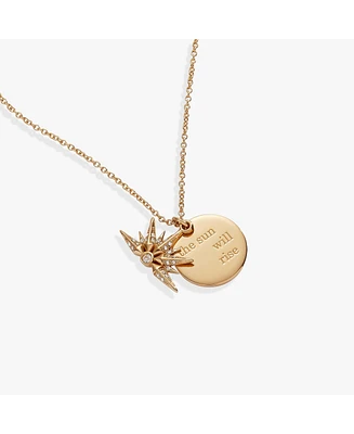 The Sun Will Rise Duo Charm Pendant Necklace