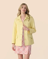 Furniq Uk Women's Mid-Length Leather Jacket, Created for Macy s