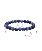 Bling Jewelry Natural Multi Color Round Beads 8MM Strand Stackable Stretch Bracelet