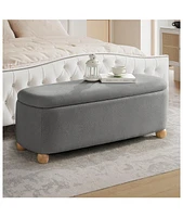 Felipe Storage Waterproof Bench with Solid Wood Legs