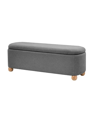 Felipe Storage Waterproof Bench with Solid Wood Legs