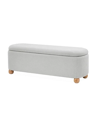 Felipe Storage Waterproof Bench with Solid Wood Legs