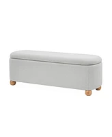 Felipe Storage Waterproof Bench with Solid Wood Legs