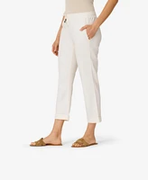 Cable & Gauge Women's Linen Blend Straight Leg Pant