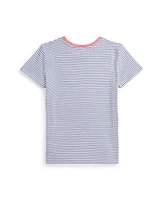 Polo Ralph Lauren Big Girls Striped Logo Jersey T-Shirt
