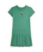 Polo Ralph Lauren Big Girls Pony Pleated Jersey Dress