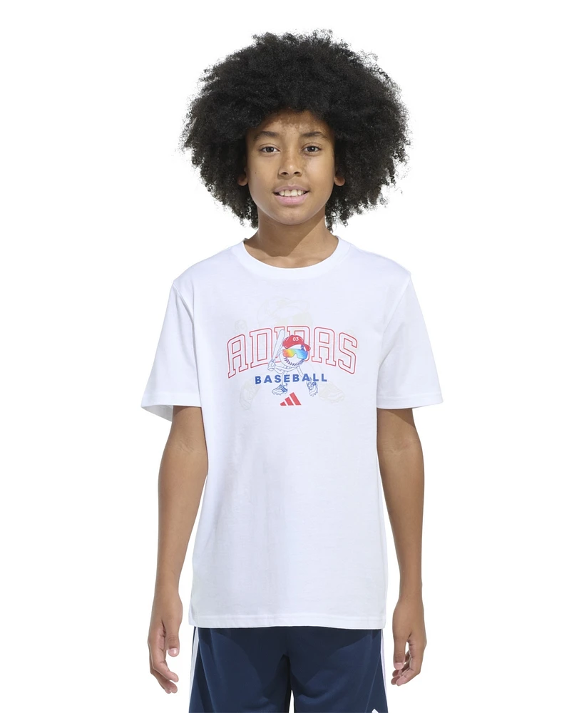 adidas Big Boys Short Sleeve Baseball Mascot T-Shirt