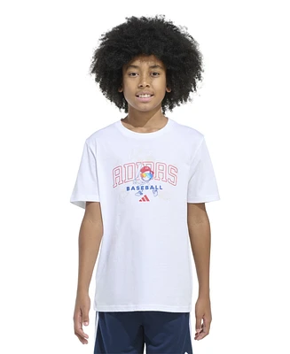 adidas Big Boys Short Sleeve Baseball Mascot T-Shirt