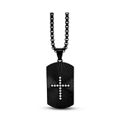 Anna Zuckerman Raylur Cross Necklace in Noir