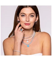 Anna Zuckerman Princess Di Aquamarine Pearl Necklace