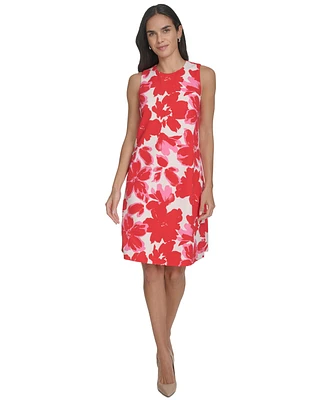 Jessica Howard Women's Floral-Print Sleeveless Shift Dress