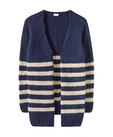 Celtic & Co. Women's Longline Edge To Stripe Cardigan