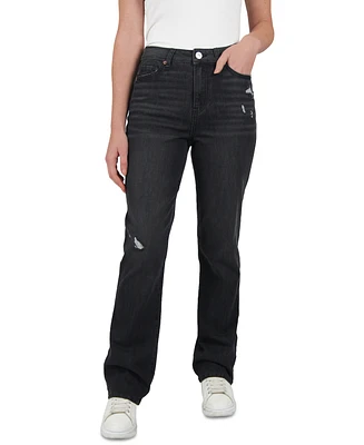 Rewash Juniors' High-Rise Loose Bootcut Jeans