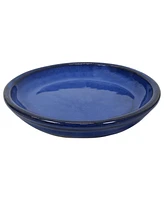 Round Ceramic Planter Set with Saucers
