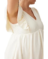 Ingrid + Isabel Maternity Ingrid + Isabel Materniy Madeline Flutter Sleeve Dress Buttermilk Xl