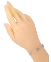 Devata Five Clover Filigree Chain Bracelet, 7.0 in adj to 8.0 in