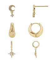 Unwritten Cubic Zirconia Celestial Trio Earring Set