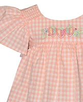 Bonnie Baby Girls 2-Piece Check Strawberry Top and Bike Shorts Set