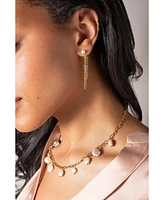 Alex and Ani Freshwater Pearl Chain Earrings