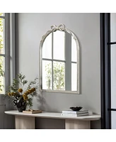 LuxenHome Ribbon Resin Frame Arch Rectangle Accent Wall Mirror