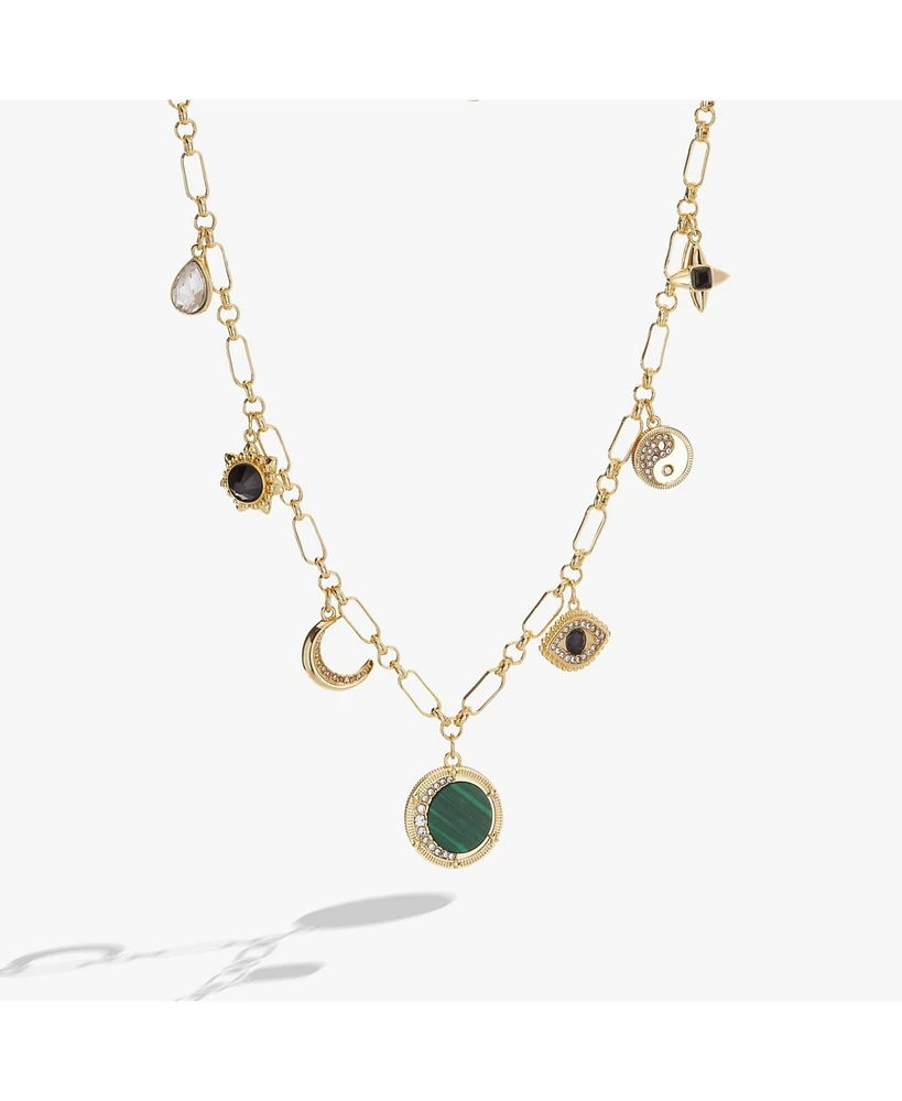 Alex and Ani Malachite Fashion Charm Necklace
