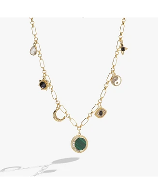 Alex and Ani Malachite Fashion Charm Necklace