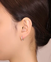 Unwritten Cubic Zirconia and Opal Evil Eye Hoop Trio Earring Set
