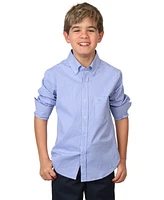 Tailorbyrd Big Boys Signature Gingham Long Sleeve Shirt