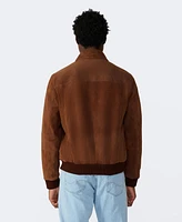 Furniq Uk Men's Men s Suede Bomber Jacket, Created for Macy