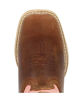 Durango Boys Lil' Rebel Pro Kids Dark Chestnut Bubble Gum Western Boot