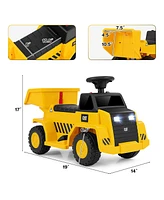 6V Electric Licensed Caterpillar Construction Vehicle with One-Button Start