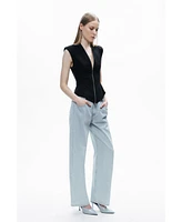 Nocturne Women's Zipper Design Blouse