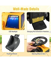Kids Astm Certificated Ride On Bulldozer with Front Digger Shovel