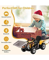 12V Battery Powered Kids Ride on Excavator with Adjustable Arm and Bucket