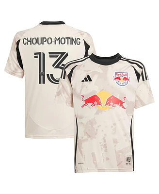 Adidas Big Boys and Girls Eric Maxim Choupo-Moting Tan New York Red Bulls 2025 Stone Kit Replica Player Jersey