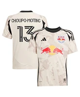 Adidas Big Boys and Girls Eric Maxim Choupo-Moting Tan New York Red Bulls 2025 Stone Kit Replica Player Jersey