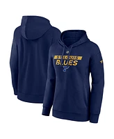 Fanatics Women's Navy St. Louis Blues Authentic Pro Core Primary Fleece Pullover Hoodie