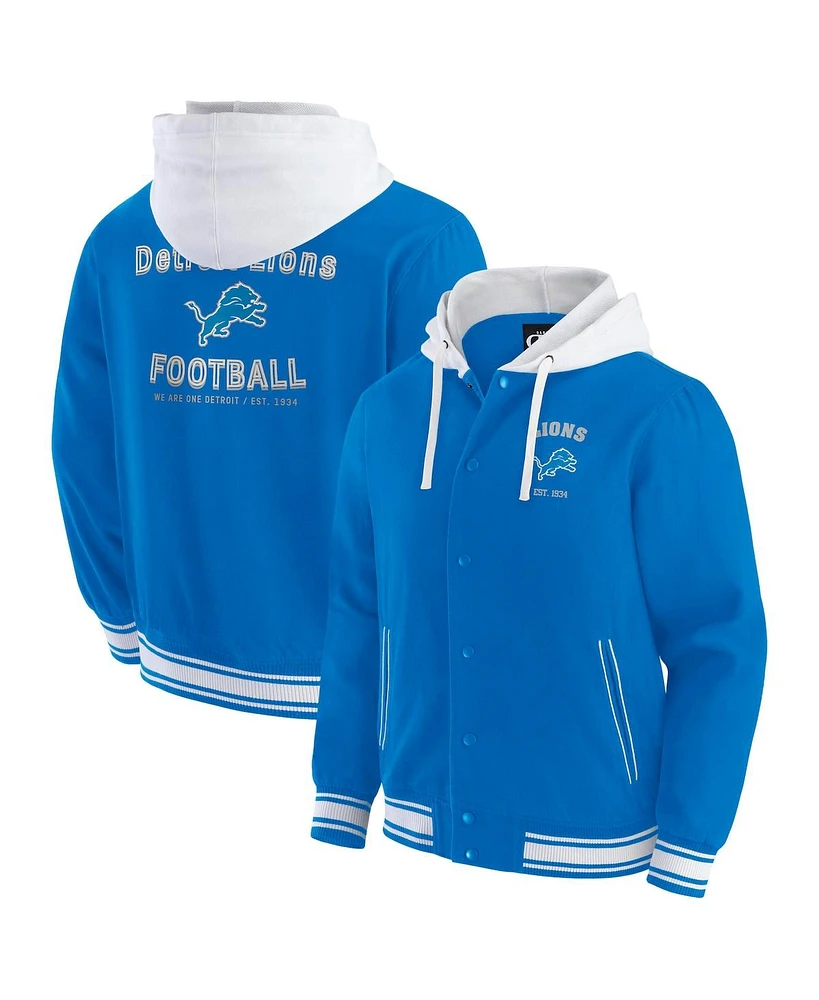Fanatics Men's Blue Detroit Lions Full-Snap Hoodie Jacket