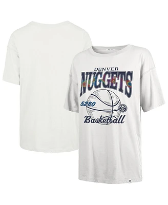 '47 Brand Women's White Denver Nuggets City Edition Down Court Sadie T-Shirt